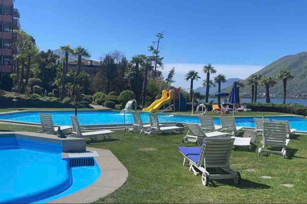 Appartamento Con Piscina E Sauna Bissone Εξωτερικό φωτογραφία